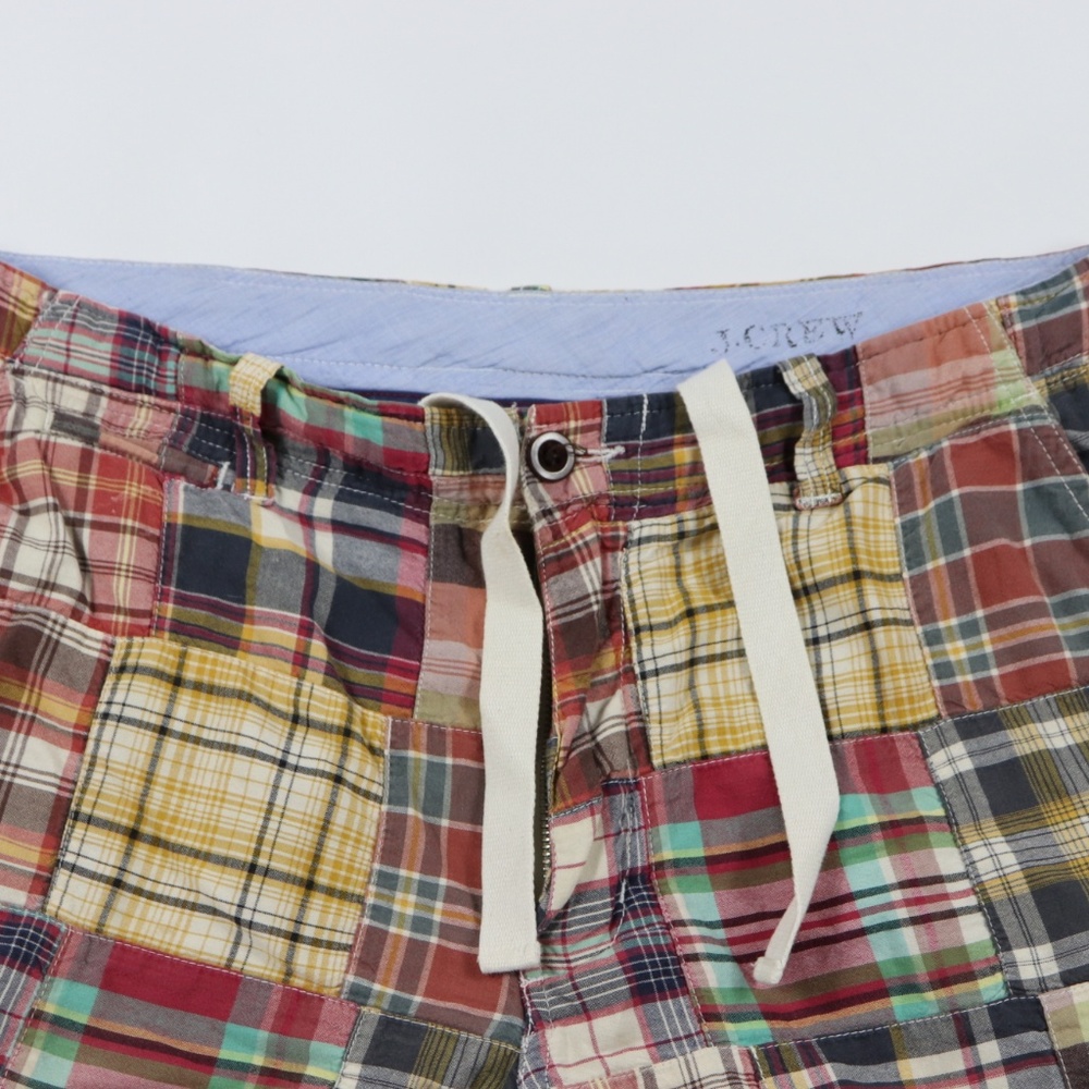 J Crew Multi-Color Patch Work Field Shorts Size 33 - image 2